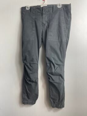Nili Lotan Cropped French Military Pants in Carbon Grey - Size 6